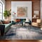 World Rug Gallery Bari Contemporary Abstract Art Area Rug 5' X 7' Blue 4055BLUE5X7 - alternate 8